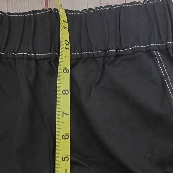 Dee Elly Black 100% Cotton Slim Leg Pull-on Pants - Picture 11 of 12